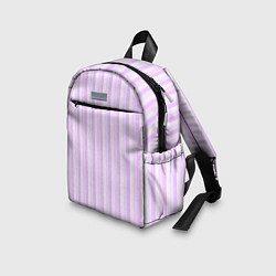 Детский рюкзак Светло-сиреневый полосатый, цвет: 3D-принт — фото 2