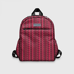 Детский рюкзак Красно-розовый искажённые полосы
