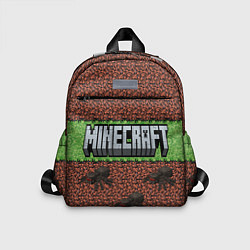 Детский рюкзак Minecraft logo with spider, цвет: 3D-принт