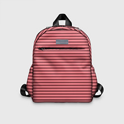 Детский рюкзак Тёмный розовый полосатый, цвет: 3D-принт
