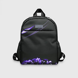 Детский рюкзак Неоновый фиолетовый цветок в темноте, цвет: 3D-принт