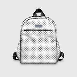 Детский рюкзак Белый в чёрный маленький горошек, цвет: 3D-принт