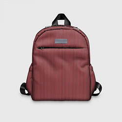 Детский рюкзак Светло-бордовый в чёрную полоску, цвет: 3D-принт