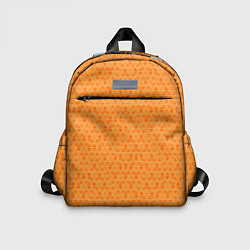 Детский рюкзак Жёлтый паттерн маленькие треугольники, цвет: 3D-принт