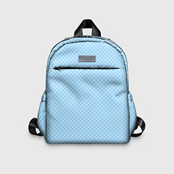Детский рюкзак Светлый голубой паттерн мелкая шахматка, цвет: 3D-принт