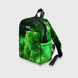 Детский рюкзак Зелёный густой дым - inferno green, цвет: 3D-принт — фото 2