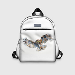 Детский рюкзак Акварельные птицы: воробьиный сычик, цвет: 3D-принт