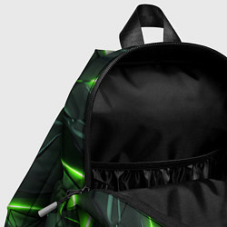 Детский рюкзак Яркий неоновый свет из разлома плит, цвет: 3D-принт — фото 2