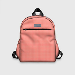Детский рюкзак Персиковый клетчатый, цвет: 3D-принт