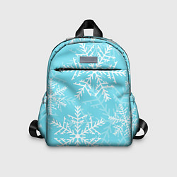 Детский рюкзак Снежинки на голубом фоне
