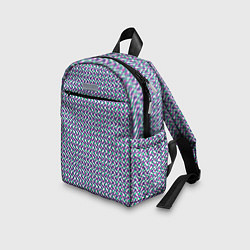 Детский рюкзак Волнистые полосы текстурированный сиренево-бирюзов, цвет: 3D-принт — фото 2