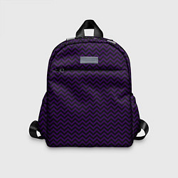 Детский рюкзак Чёрно-фиолетовый ломаные полосы, цвет: 3D-принт