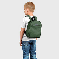 Детский рюкзак Лесной зелёный однотонный текстурированный, цвет: 3D-принт — фото 2