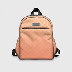 Детский рюкзак Градиент персиковый с волнистыми линиями, цвет: 3D-принт