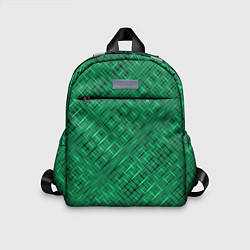 Детский рюкзак Насыщенный зелёный текстурированный, цвет: 3D-принт