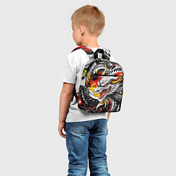 Детский рюкзак Огнедышащий дракон в японском стиле, цвет: 3D-принт — фото 2