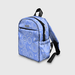 Детский рюкзак Синие цветочные рожицы, цвет: 3D-принт — фото 2