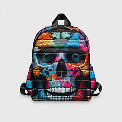 Детский рюкзак Crazy color skull - graffiti, цвет: 3D-принт