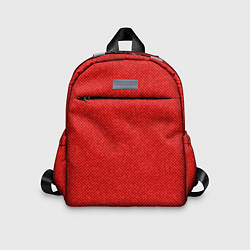 Детский рюкзак Красный однотонный текстурованный, цвет: 3D-принт