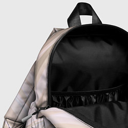 Детский рюкзак Бежевый абстрактные полосы, цвет: 3D-принт — фото 2