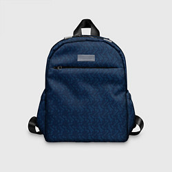 Детский рюкзак Тёмный синий текстурированный однотонный, цвет: 3D-принт