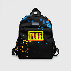 Детский рюкзак PUBG огненное лого, цвет: 3D-принт