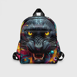 Детский рюкзак Оскал свирепой пантеры - нейросеть, цвет: 3D-принт
