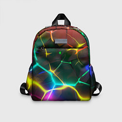 Детский рюкзак Яркие неоновые радужные разбитые плиты