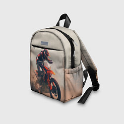 Детский рюкзак Мотоциклист - гонка, цвет: 3D-принт — фото 2