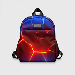 Детский рюкзак Светящиеся лавой неоновые плиты в разломе