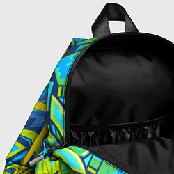 Детский рюкзак Желто-зеленое граффити, цвет: 3D-принт — фото 2