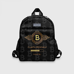 Детский рюкзак Биткоин миллионер - золотой, цвет: 3D-принт