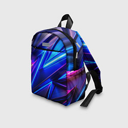 Детский рюкзак Яркие неоновые геометрические линии, цвет: 3D-принт — фото 2