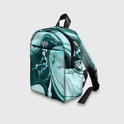 Детский рюкзак Бирюзовый мрамор, цвет: 3D-принт — фото 2