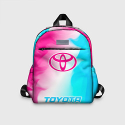 Детский рюкзак Toyota neon gradient style по-центру, цвет: 3D-принт