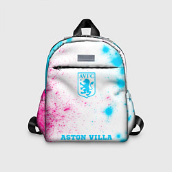 Детский рюкзак Aston Villa neon gradient style по-центру, цвет: 3D-принт