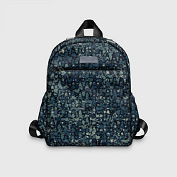 Детский рюкзак Тёмный сине-зелёный абстрактный
