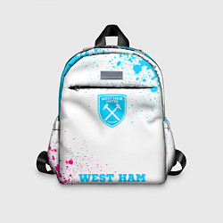 Детский рюкзак West Ham neon gradient style по-центру, цвет: 3D-принт