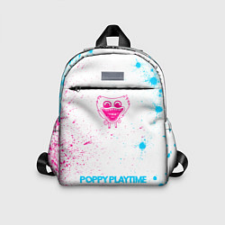 Детский рюкзак Poppy Playtime neon gradient style по-центру, цвет: 3D-принт