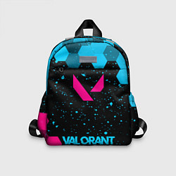 Детский рюкзак Valorant - neon gradient по-центру, цвет: 3D-принт