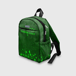 Детский рюкзак Counter-Strike 2 - green gradient посередине, цвет: 3D-принт — фото 2