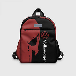Детский рюкзак Volkswagen и череп, цвет: 3D-принт