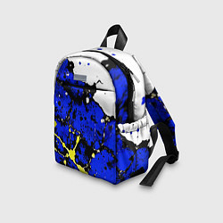 Детский рюкзак Сине-жёлтая абстракция на белом фоне, цвет: 3D-принт — фото 2