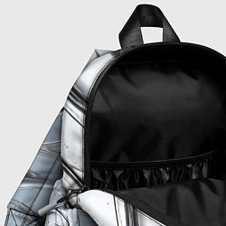 Детский рюкзак Полированный металл серебряный, цвет: 3D-принт — фото 2