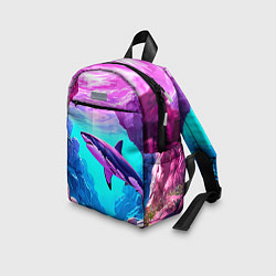 Детский рюкзак Акула в розовом сиянии, цвет: 3D-принт — фото 2