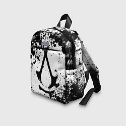 Детский рюкзак Assassins creed shadows - черно-белые брызги, цвет: 3D-принт — фото 2