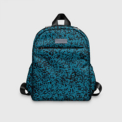 Детский рюкзак Чёрно-голубой текстура точки, цвет: 3D-принт