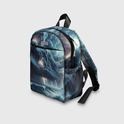 Детский рюкзак Шторм на море - сверкание молний, цвет: 3D-принт — фото 2