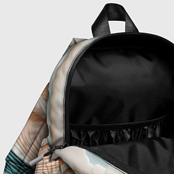 Детский рюкзак Персиковые волны, цвет: 3D-принт — фото 2