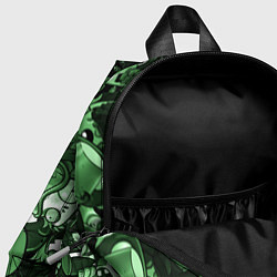 Детский рюкзак Растения против зомби в зеленом цвете, цвет: 3D-принт — фото 2